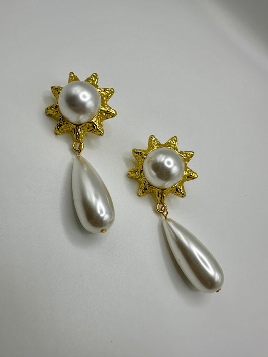 Orecchini sole pearl